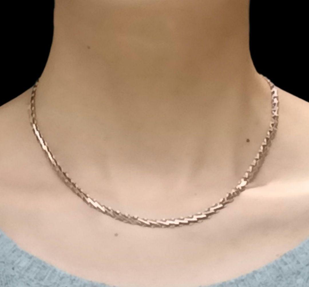 【造幣局刻印有】Pt850 デザインネックレス 約17.9g 約42.6cm