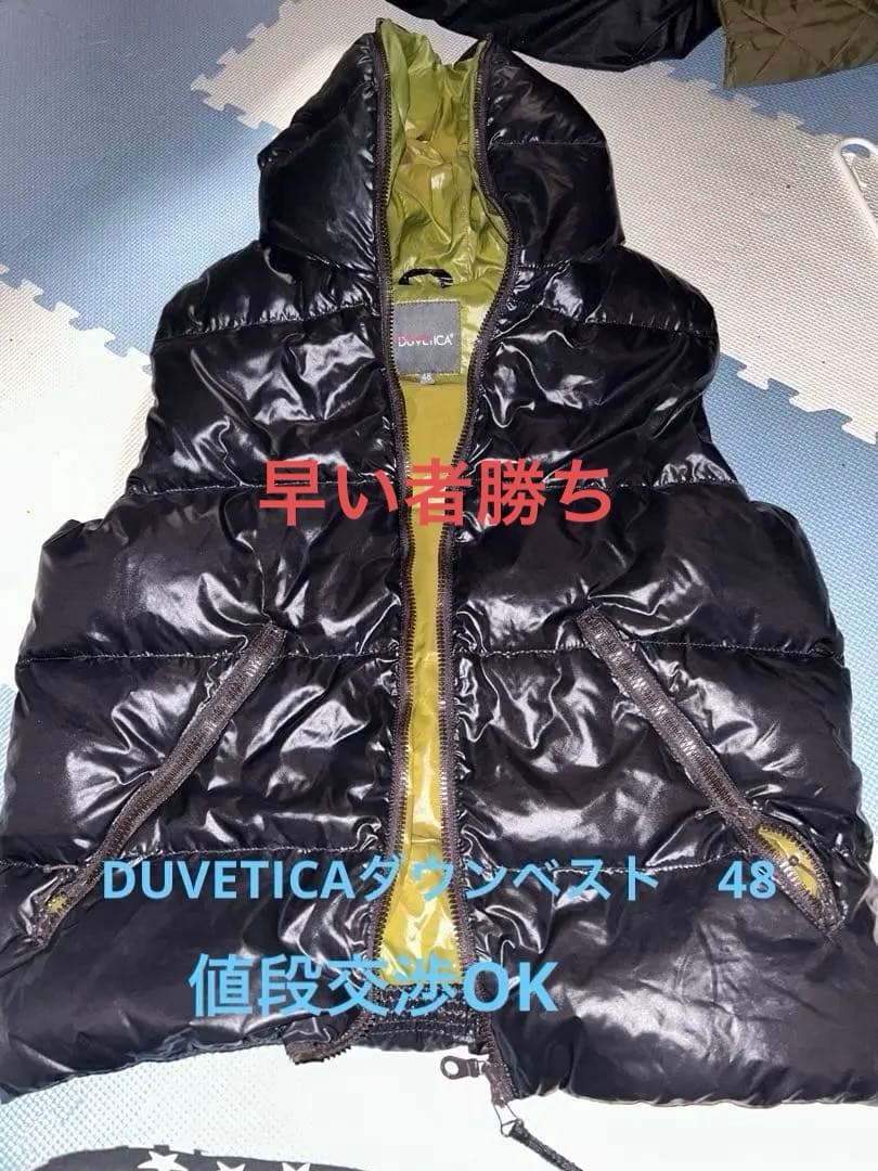 け*う様 DUVETICA フード付きダウンベスト 48 ブラック