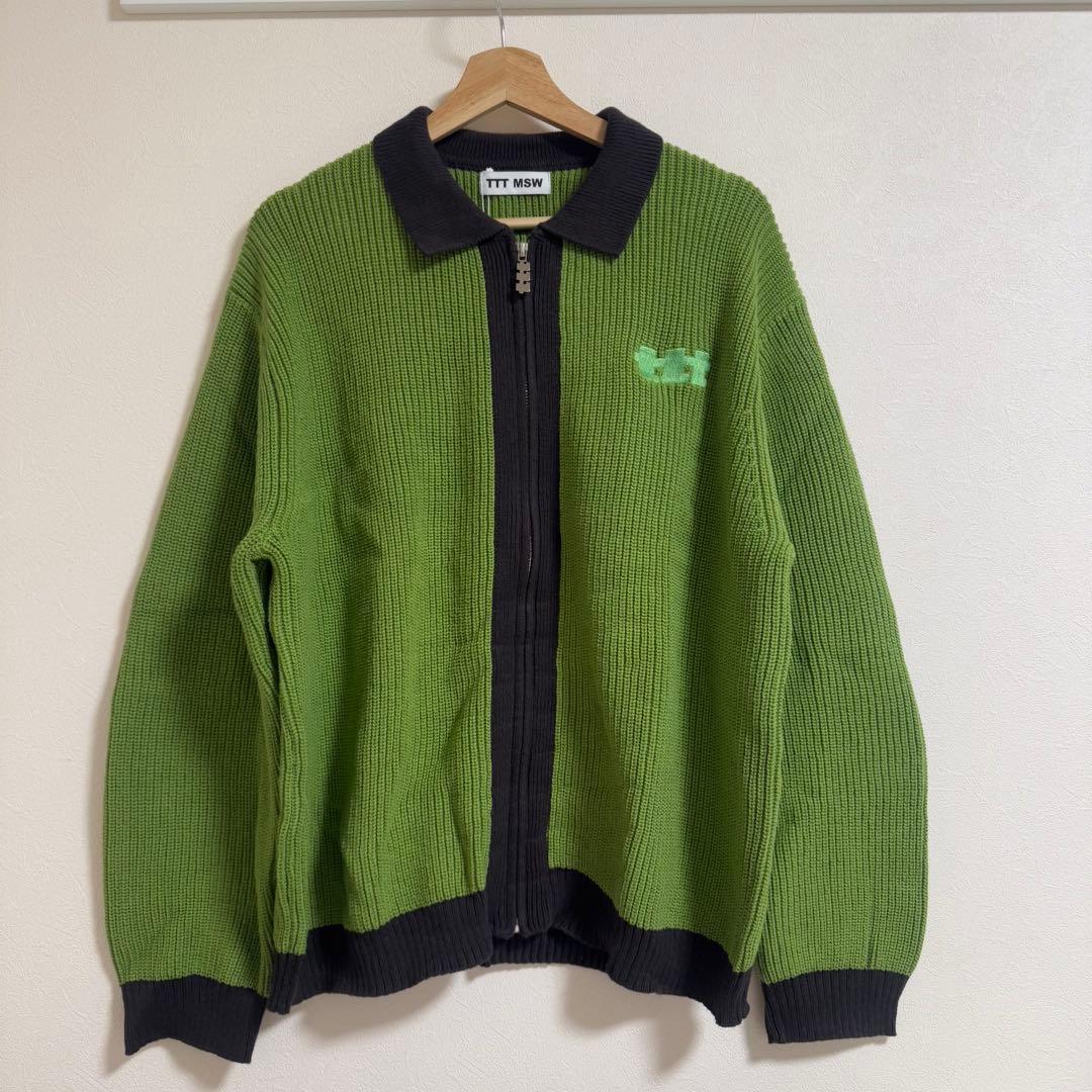 ttt msw zipup cardigan 23aw ジップ　ニット　グリーン