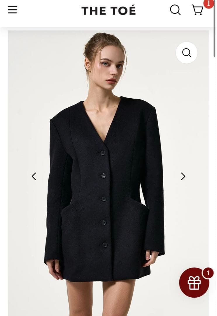 ジャケット・アウター the toe Clapham Jacket Onepiece Black S