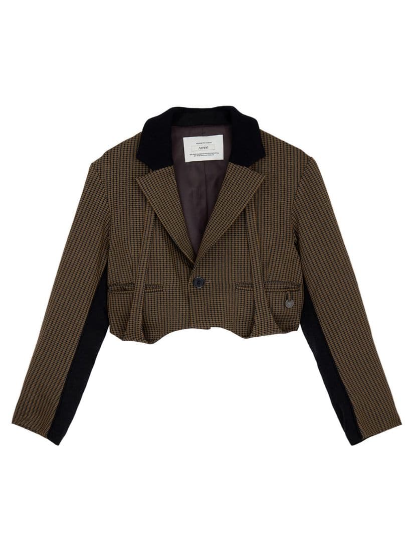 BONBOM×Ameri HOUNDSTOOTH GARTER JACKET