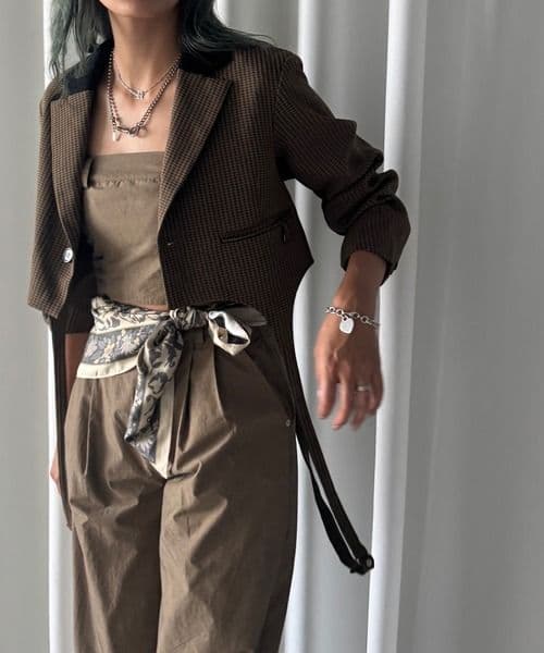 BONBOM×Ameri HOUNDSTOOTH GARTER JACKET