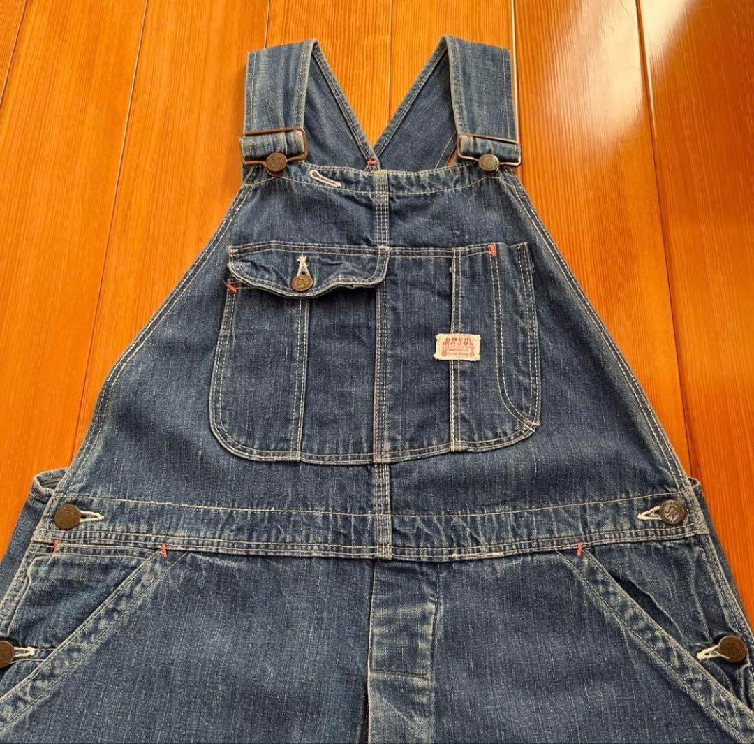 40s〜デニム オーバーオール DRUM MAJOR オリジナル　50s 60s