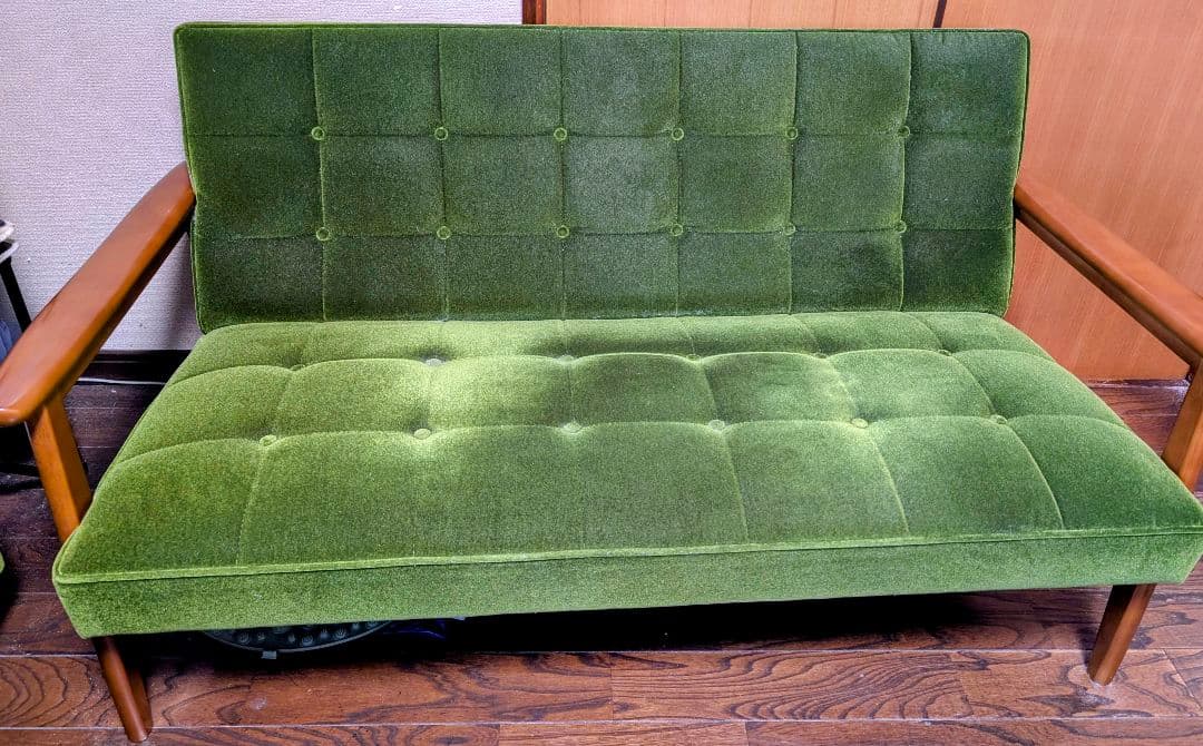 カリモク60 Kチェア2シーター モケットグリーン