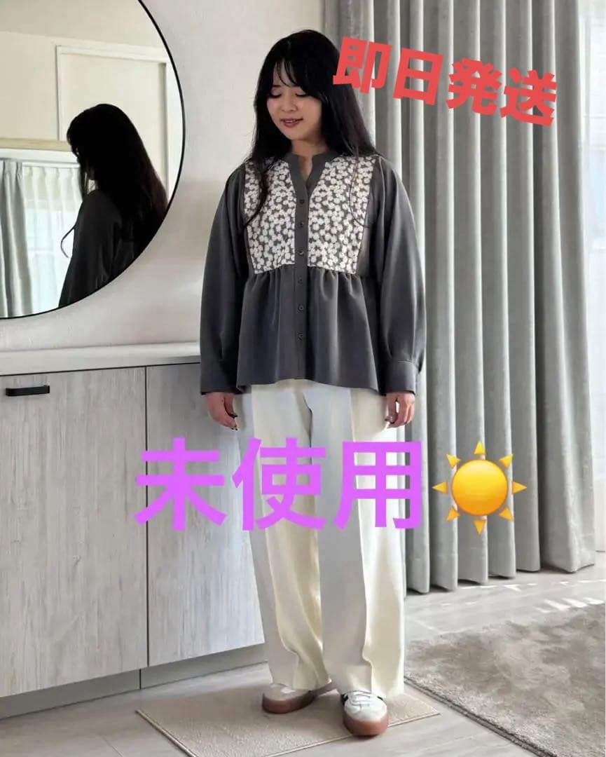 【完売品】ジュールズプラスJours+ ブラウス カモミール グレー3L