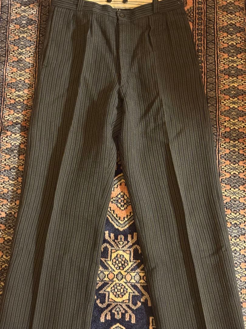 50s ヴィンテージスラックス　ユーロ　ストライプ