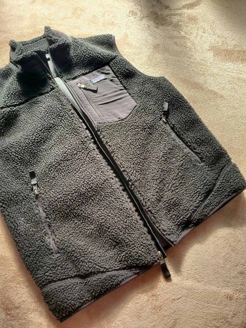 19年 メンズL パタゴニア ベスト　フリース　レトロX 黒　ブラック