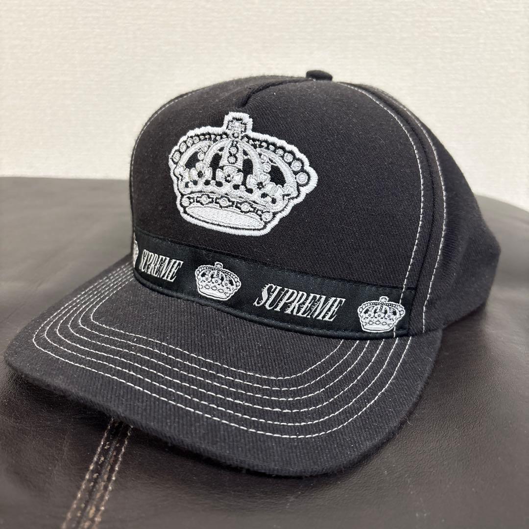 SUPREME シュプリーム クラウン刺繍 ブラックキャップ