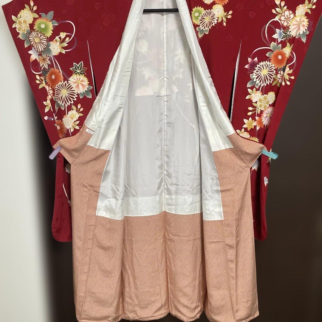 振袖　赤　金彩　金糸　正絹