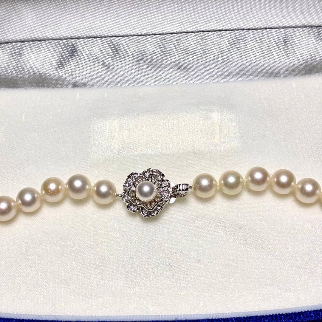 【テリ強　極美品】あこや真珠 ネックレス 7.0-7.5 アコヤ パール 本真珠