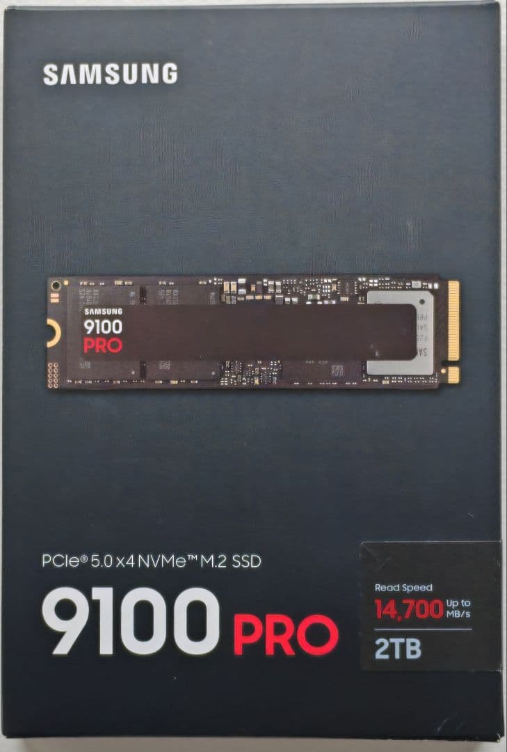 内蔵型SSD Samsung PCIe5.0x4 NVMe M.2 9100 PRO 2TB