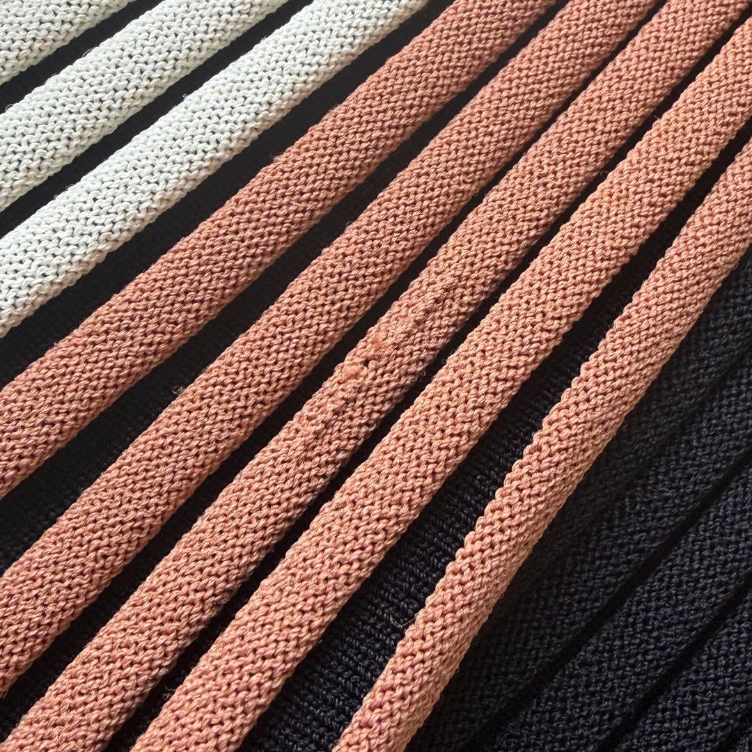 美品　ダイアグラム　スカーフネックニットワンピース　ブラック