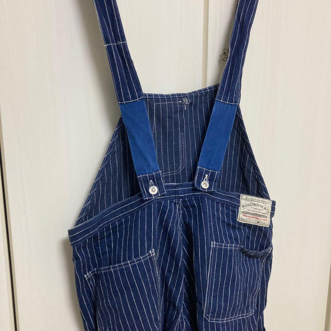 WAREHOUSE ウエアハウス　オーバーオール　LOT1093 ストライプ