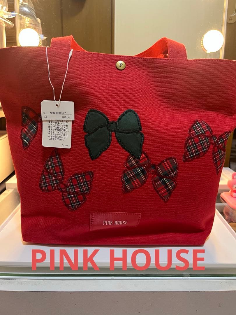 ♡PINK HOUSE♡トートバッグ赤新品未使用品