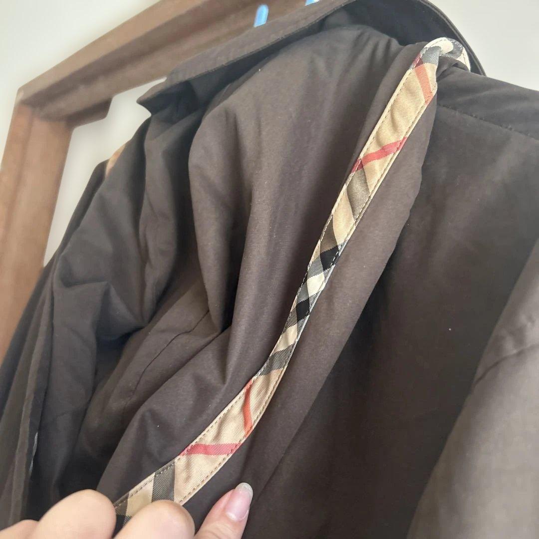 BURBERRYブラウン フード付き モッズコート