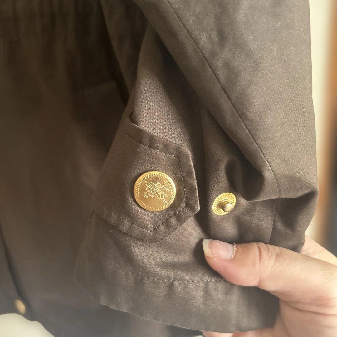 BURBERRYブラウン フード付き モッズコート