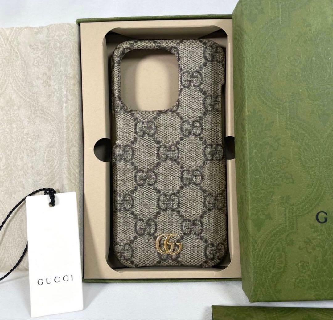 即購入⭕️ GUCCI GGパターン iPhone 15pro ケース 付属品あり