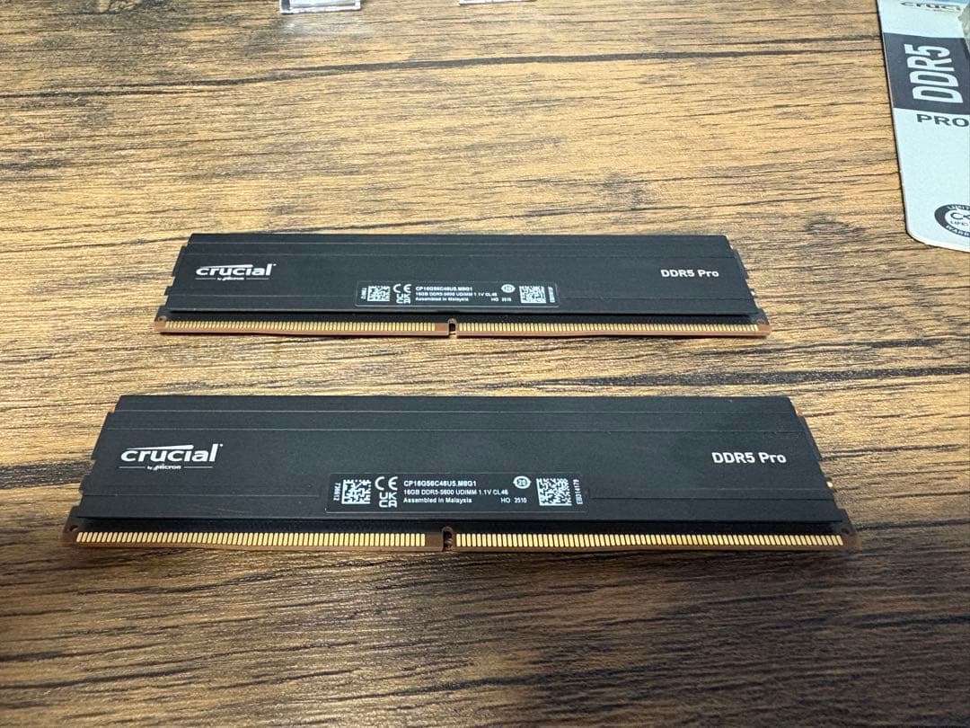 メモリー crucial DDR5 Pro 32GB (2x16GB) 5600MT/s