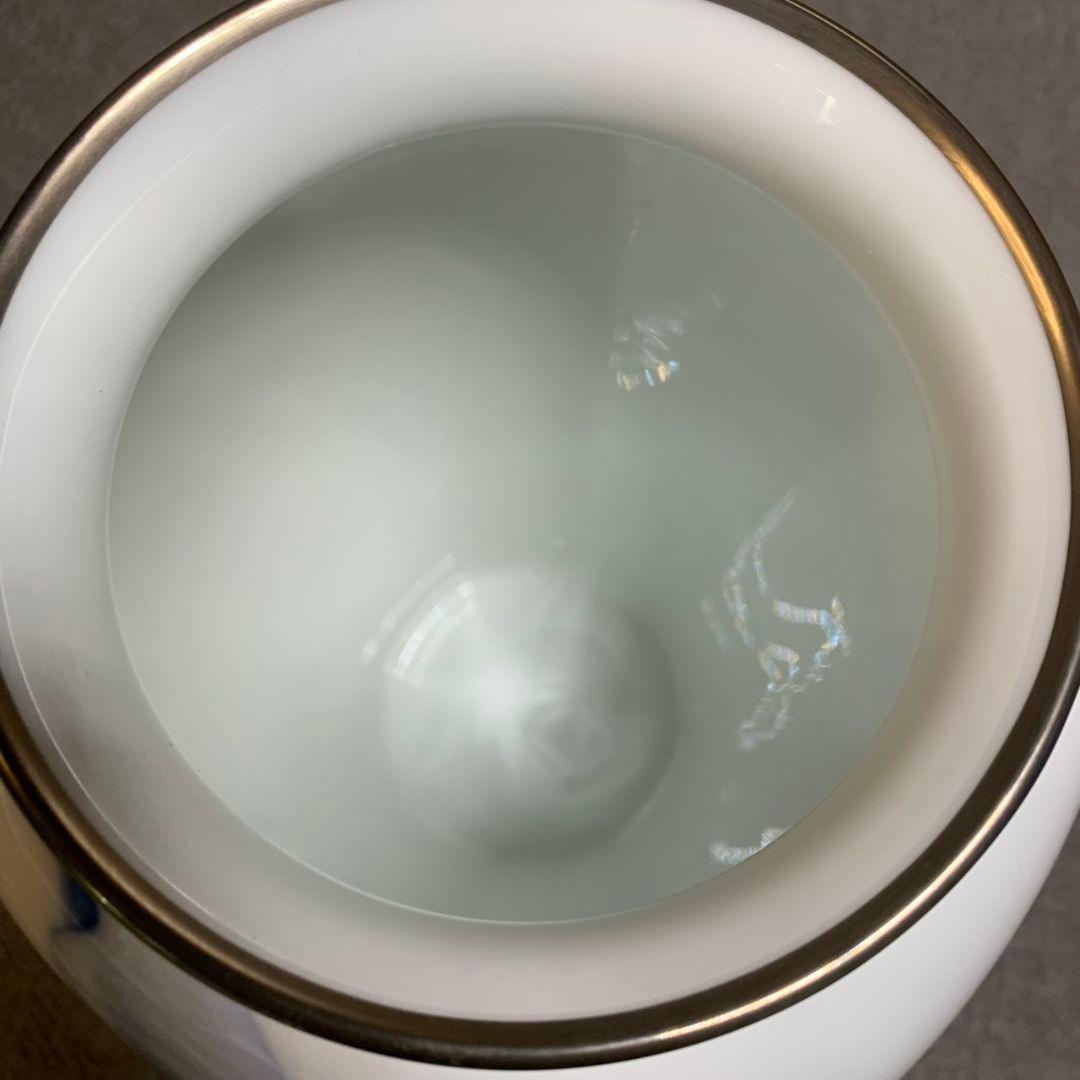 H792\" 大倉陶園 66A/8132 ブルーカラー 28㎝ 花生