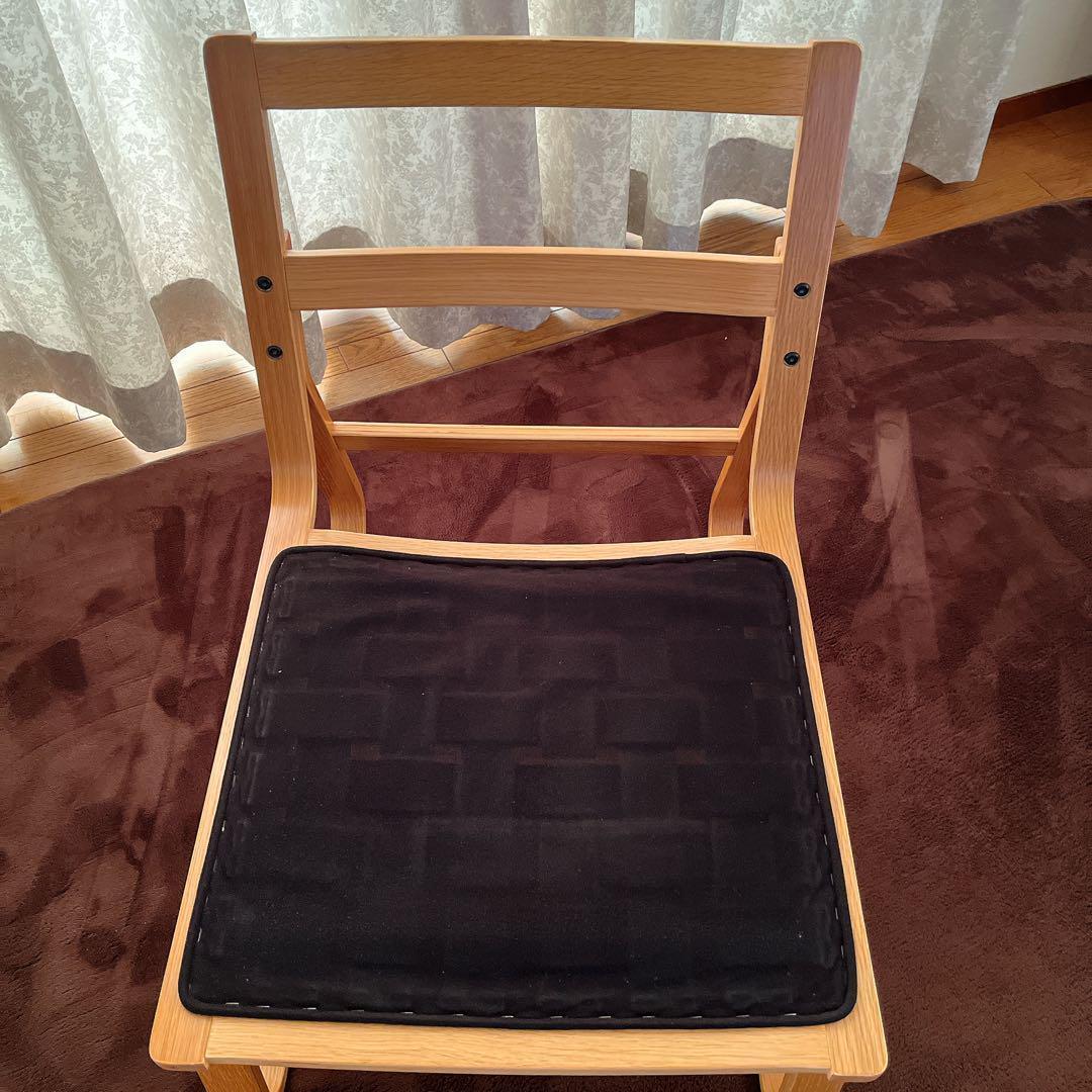 美品】無印良品　リビングでもダイニングでもつかえるソファチェア ブルー ①