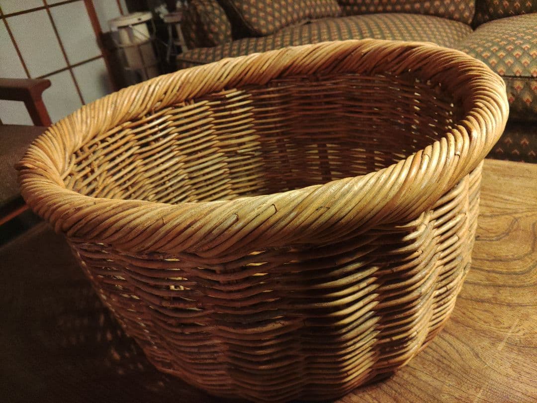 michiko様　籐 バスケット かご　ラタン　アンティーク　ヴィンテージ