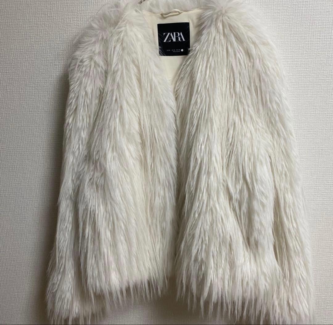 【一月限定販売・公式販売中止】zara シャギー　フェイクファー　ジャケット