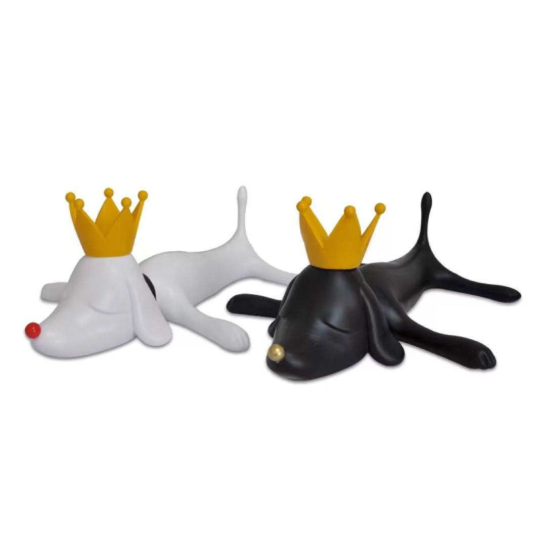 奈良美智 あおもり犬 置物 黒白2個セット