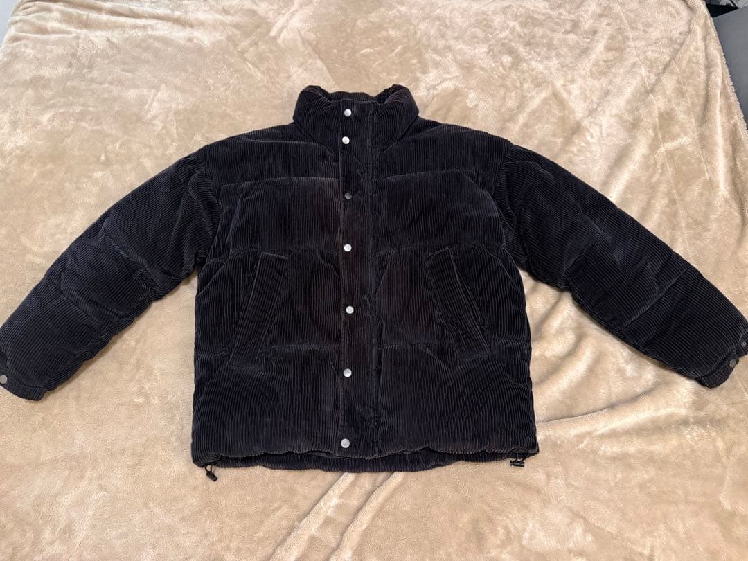 【Chfhrto1】ZARA コーデュロイ ダウンジャケット ブラック