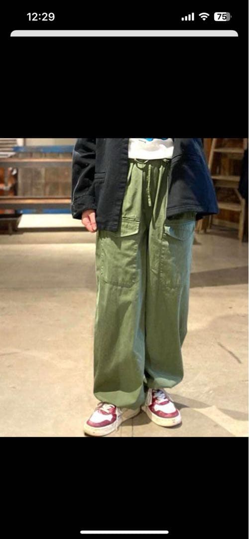人気*TICCA*カーキコットンカーゴパンツ
