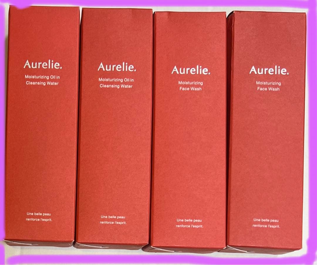 Aurelie クレンジングウォーター＆フェイスウォッシュ各２箱のセット