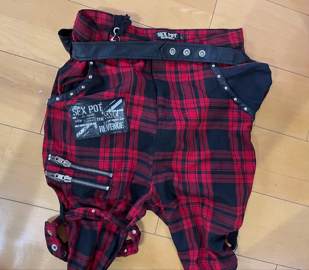 【美品】SEX POT ReVeNGe カスタムパンツ L 赤