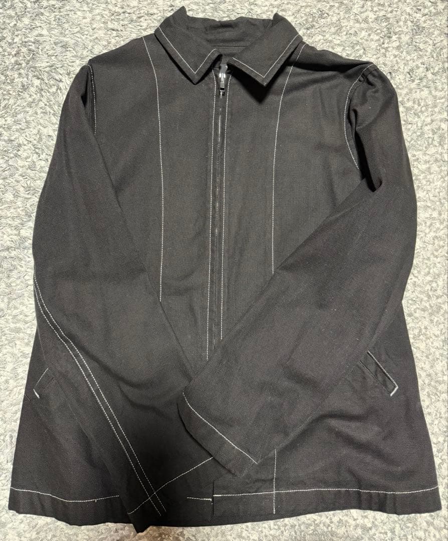 Y’s ホワイトステッチ ジップアップ コットン ブルゾン