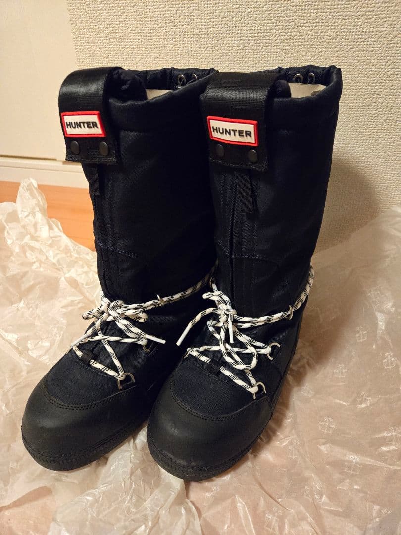 ハンター　スノーロングブーツ 　レディース　ネイビーブラック