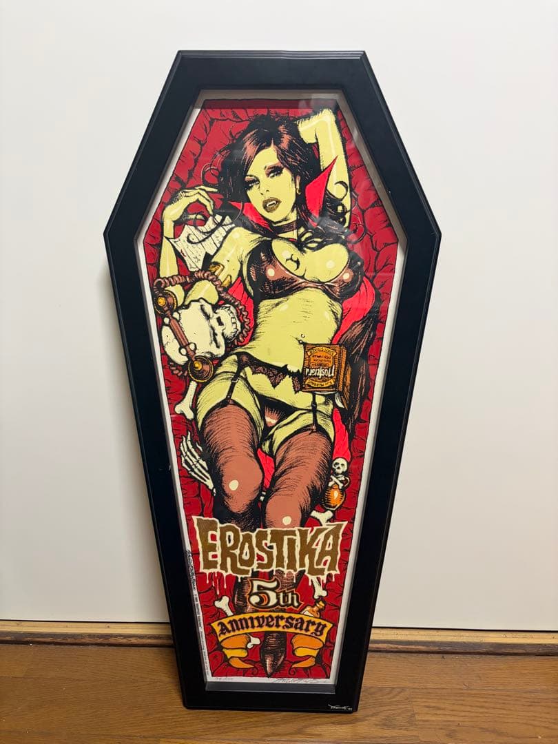 ロッキンジェリービーンシルクスクリーンポスター額付き