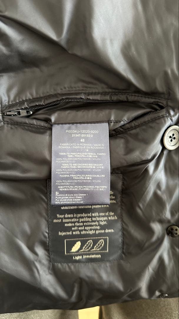 【値下げ】Herno ダウンベスト ダブルブレスト　ネイビー