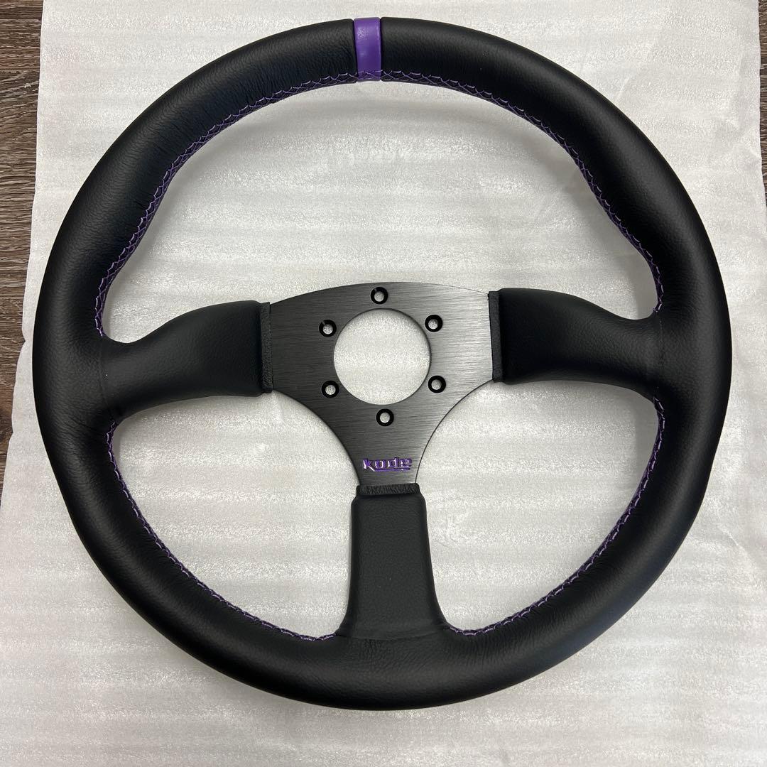 kode　ステアリング　パープルステッチ　ユーロ　ハンドル　イギリス　コーデ