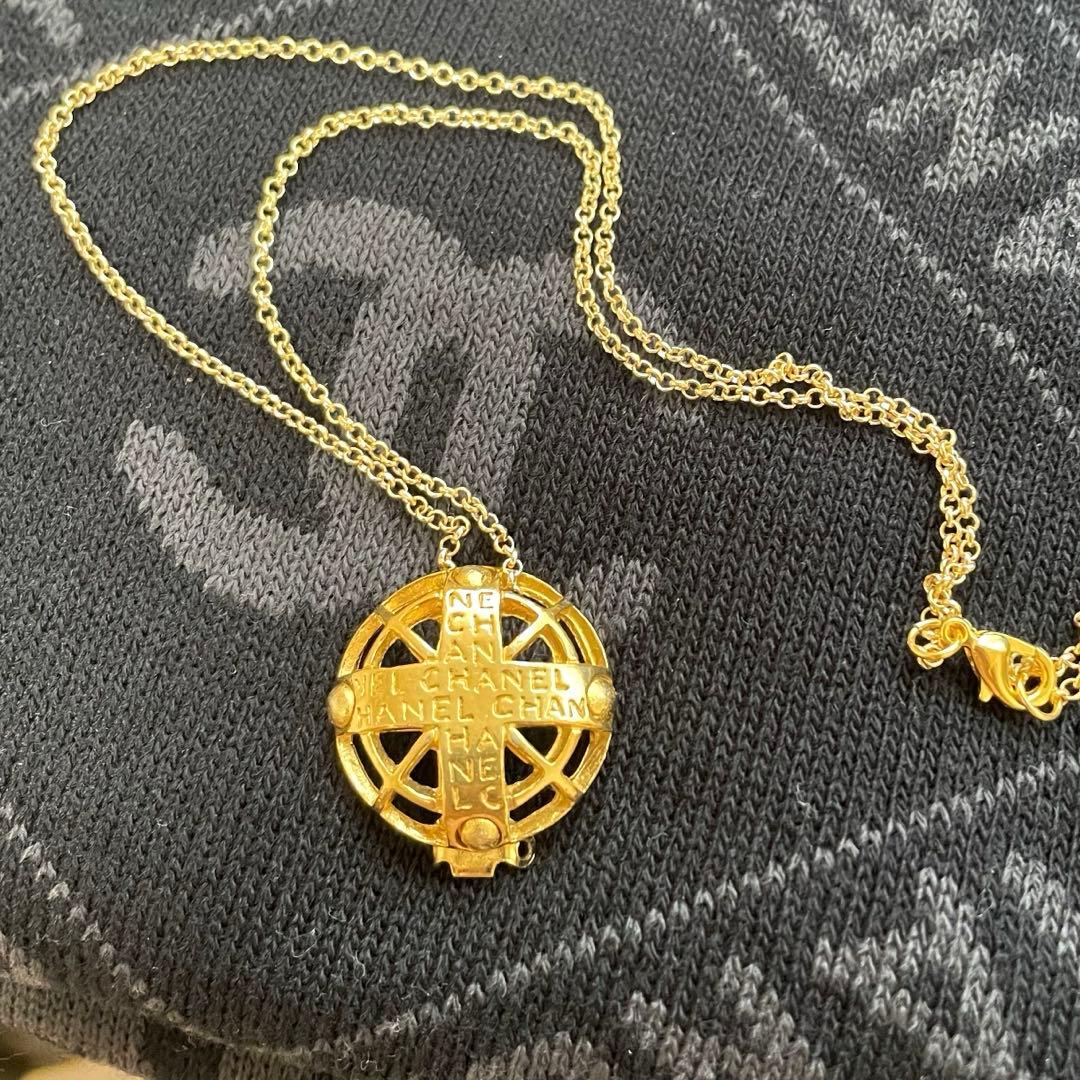 美品 CHANELネックレス ゴールド サークル チェーン社外品 リメイク