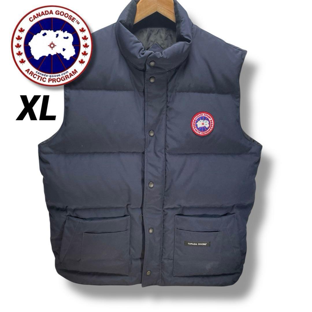   フリースタイル クルー ベスト ネイビー　サイズXL