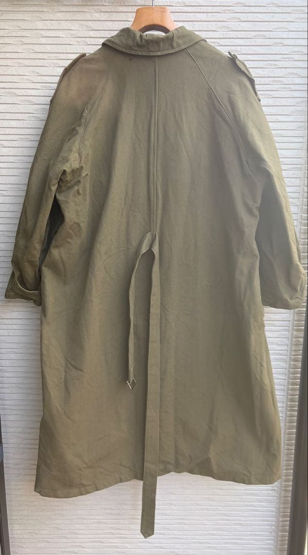 実物40s〜50s フランス軍 モーターサイクルコート サイズ6 コットンリネン