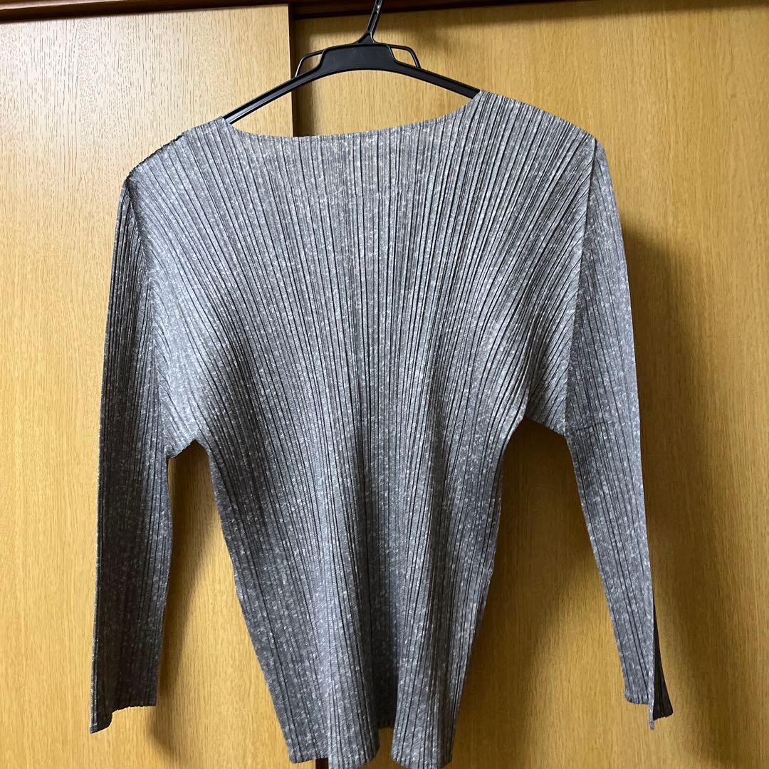 PLEATS PLEASE グレー 長袖 カットソー