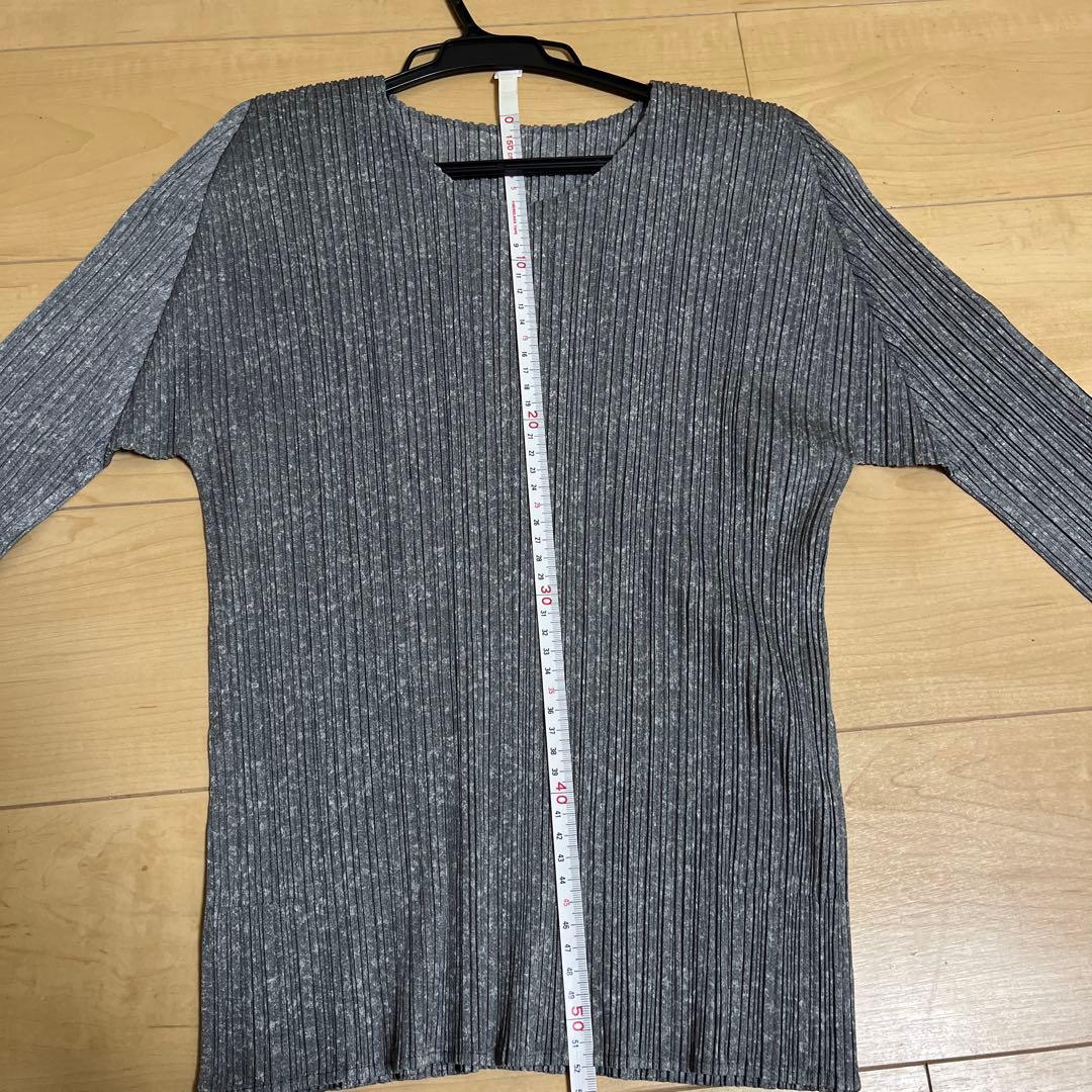 PLEATS PLEASE グレー 長袖 カットソー