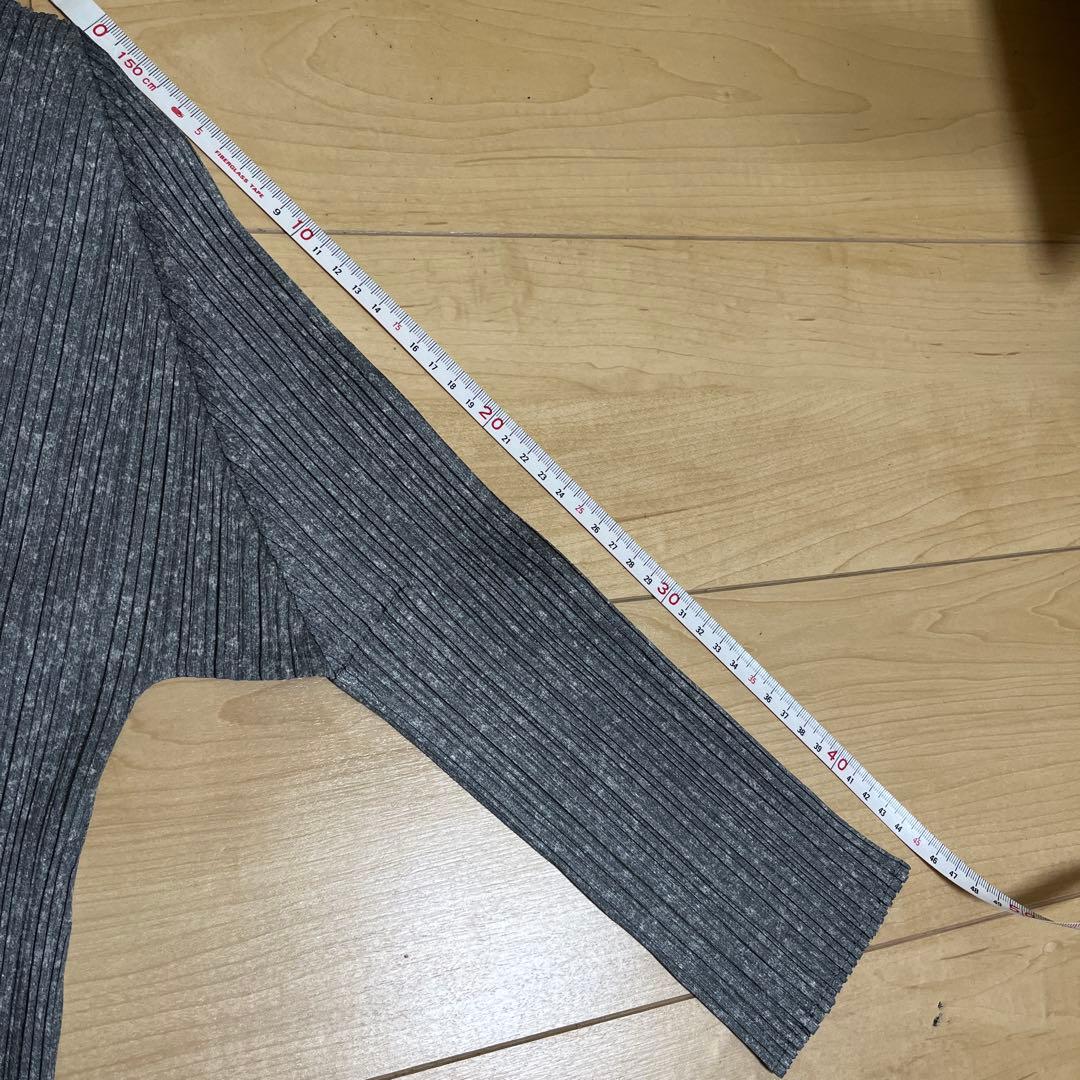 PLEATS PLEASE グレー 長袖 カットソー