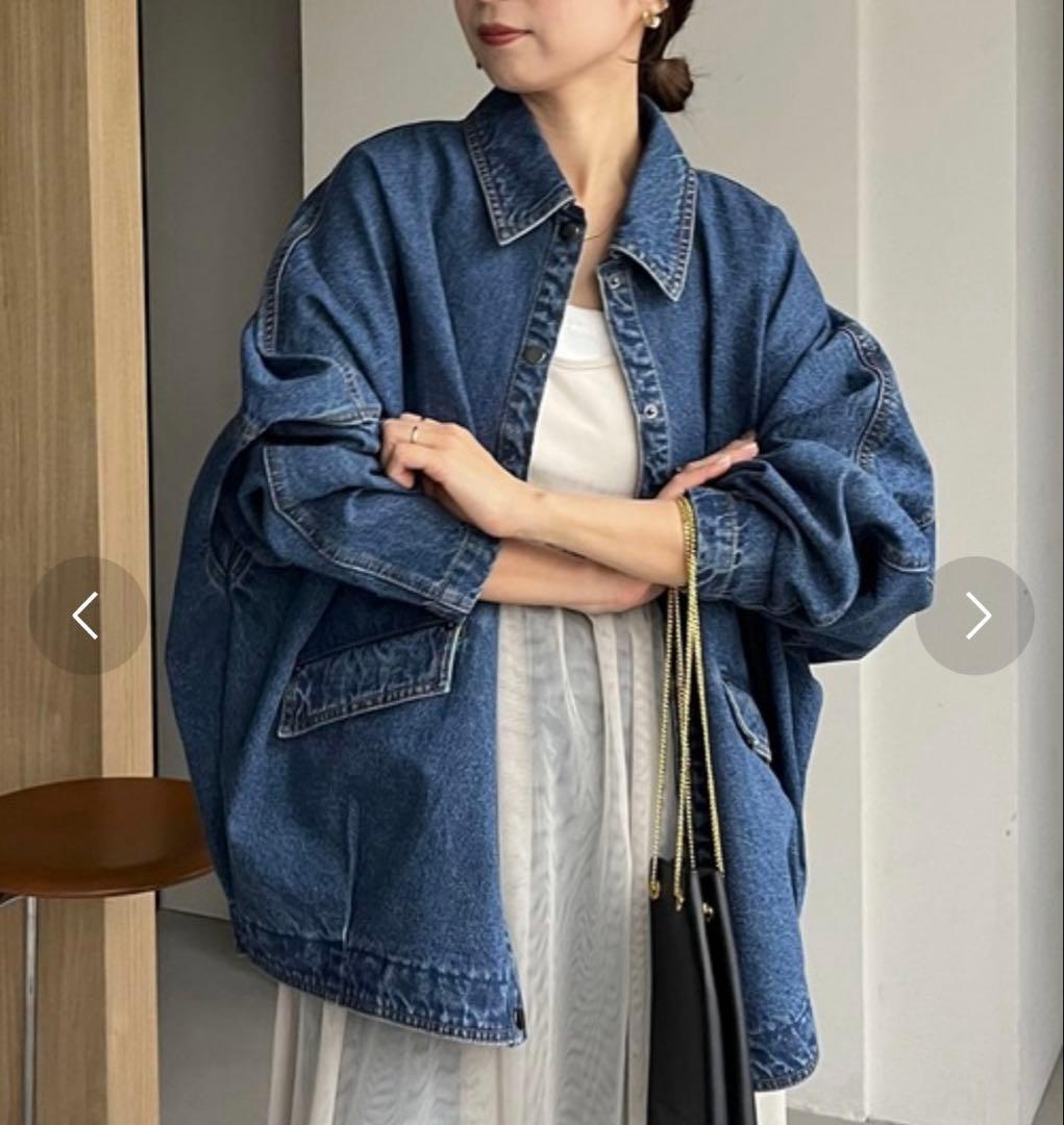 カプリシュレマージュ　デニムカバーオール　ブルー