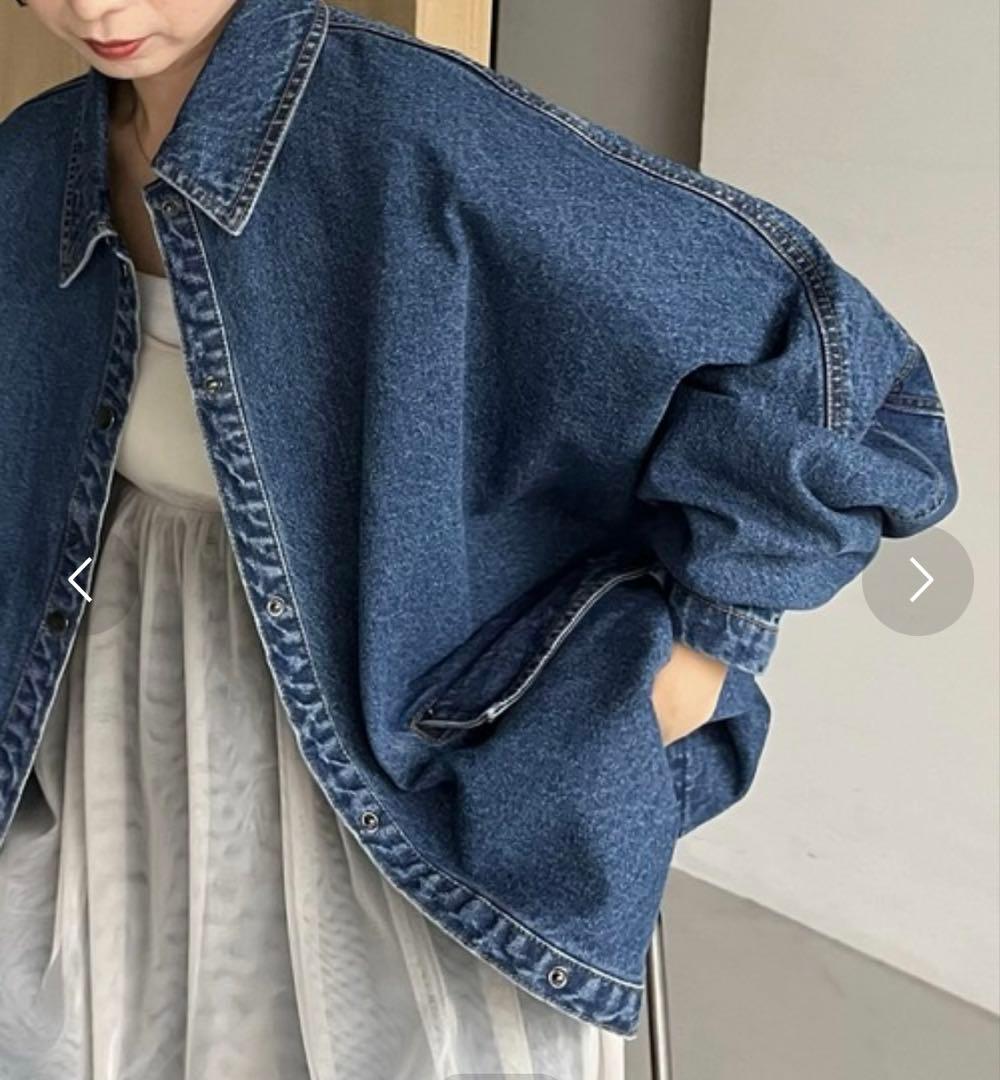 カプリシュレマージュ　デニムカバーオール　ブルー