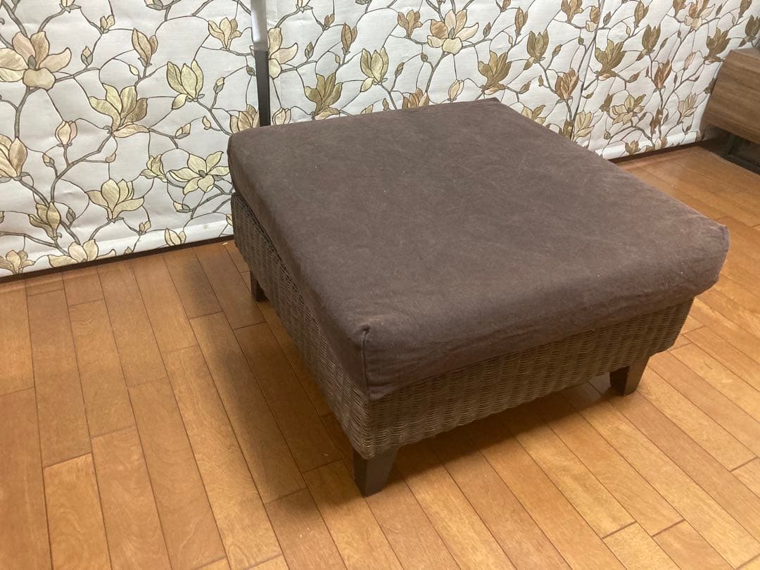 f　a.flat ラン・コンパクトソファ　オットマンラタン　カバー2色