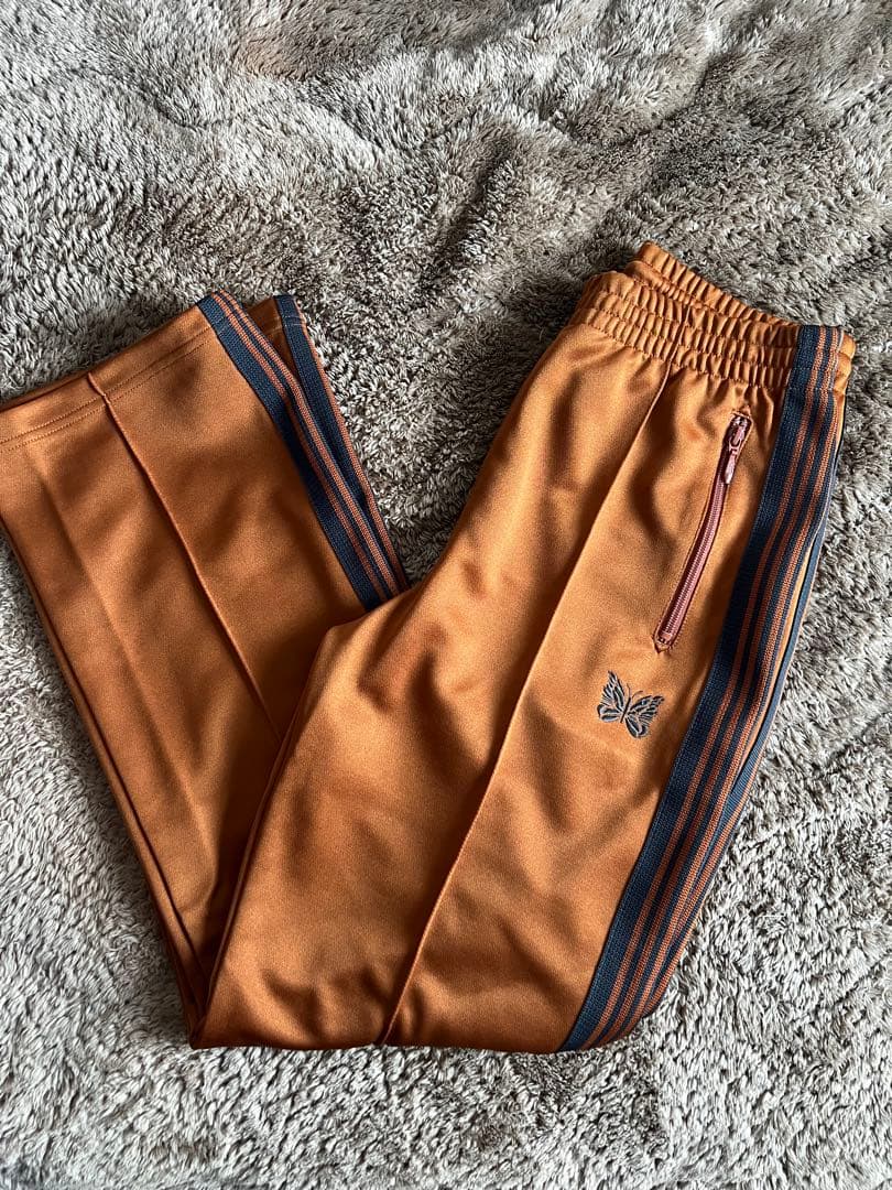 Needles XSサイズ ナロー トラックパンツ 24SS オレンジニードルス