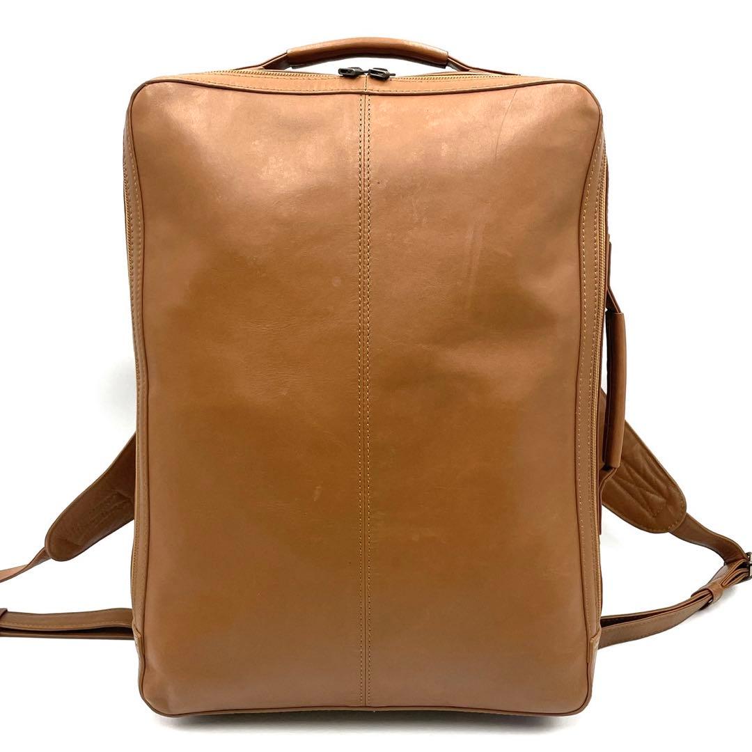 美品● マザーハウス ザダン リュック バックパック ブラウン レザー