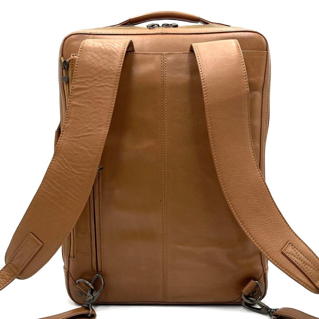 美品● マザーハウス ザダン リュック バックパック ブラウン レザー