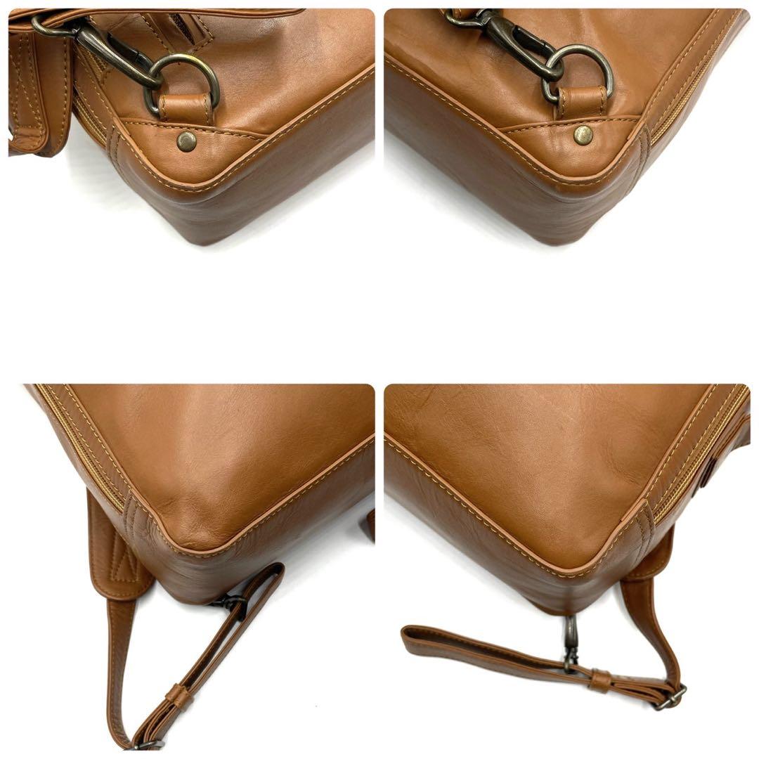 美品● マザーハウス ザダン リュック バックパック ブラウン レザー