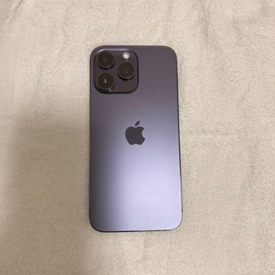 【美品】Apple iPhone 14 Pro Max ディープパープル 本体